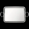 Silver-Plated Rectangular Serving Tray with Handles - 17 in x 12 in