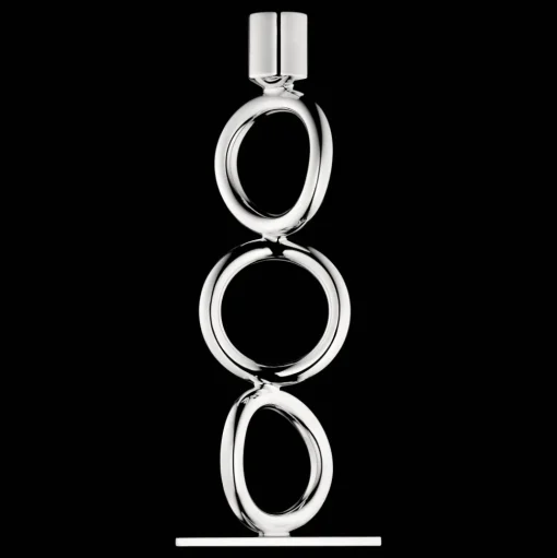 Silver-Plated 3-Ring Candelabra