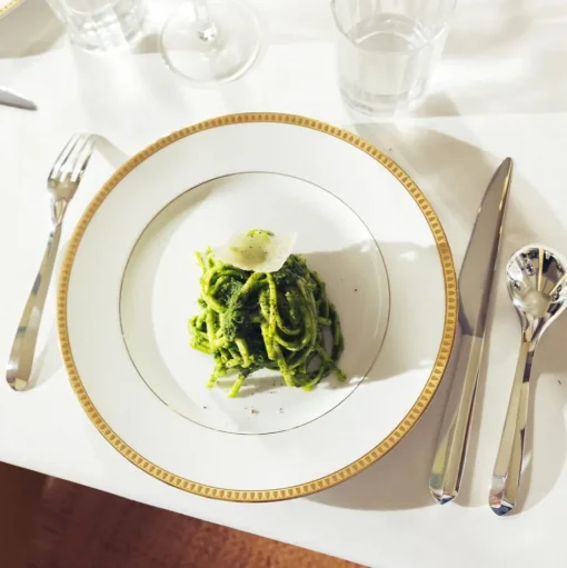 Silver-Plated Serrated Dinner Knife