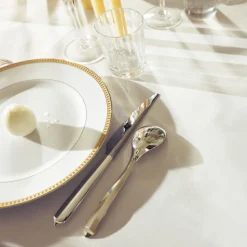Silver-Plated Serrated Dinner Knife
