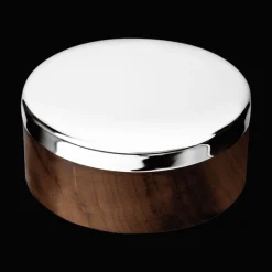 Small Wood Silver-Plated Box - 3 15/16 in. (8 cm)