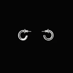 Sterling Silver Medium Hoop Earrings