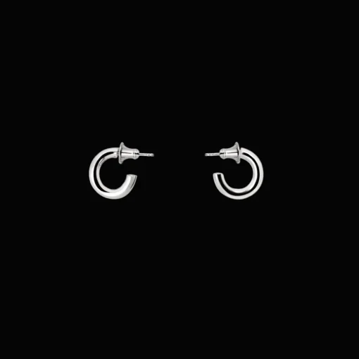 Sterling Silver Medium Hoop Earrings