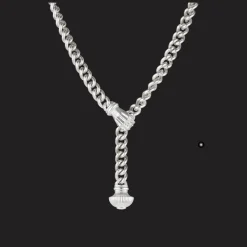 Sterling-Silver Necklace Rhodium-Plated
