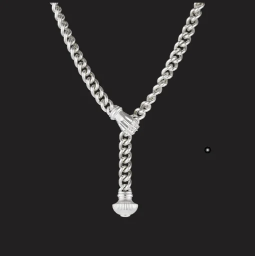 Sterling-Silver Necklace Rhodium-Plated