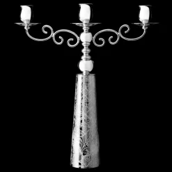 Three Candle Silver-Plated Candelabra