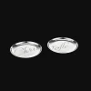 Two Porcelain Coasters Platinum Finish