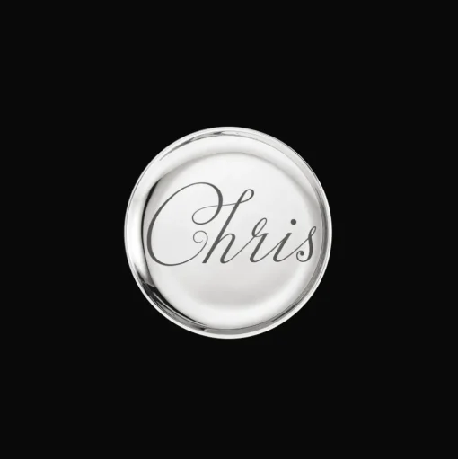Two Porcelain Coasters Platinum Finish