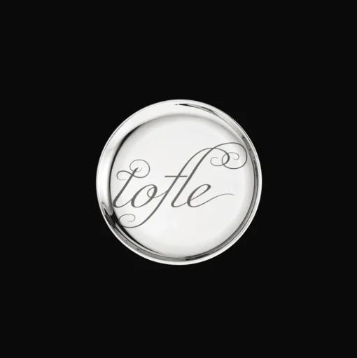 Two Porcelain Coasters Platinum Finish