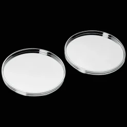 Two Silver-Plated Coasters