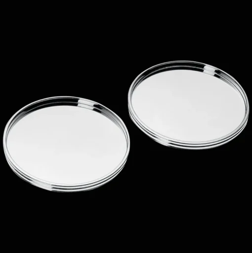Two Silver-Plated Coasters
