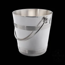 Vintage Silvered Biarritz Ice Bucket With Moving Handle