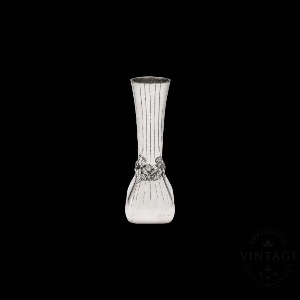 Vintage Silvered Borage Vase