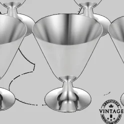 Vintage Silvered Cocktail Cups - Set of 8