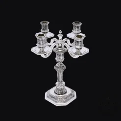 Vintage Silvered Four Lights Candelabra