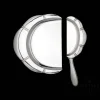 Vintage Silvered Lobes and Godrons Crumb Collector
