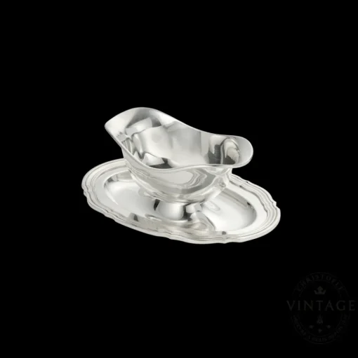 Vintage Silvered Oval Gravy Boat