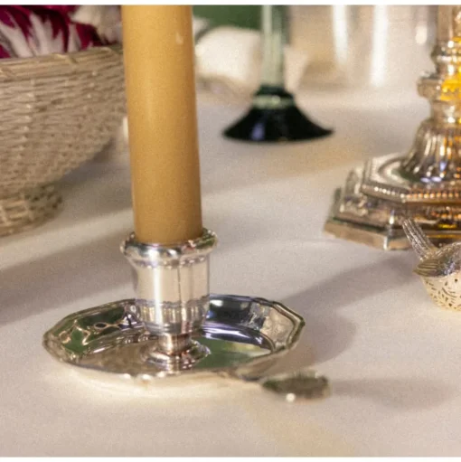 Vintage Silvered Room Candle Holder