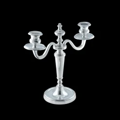 Vintage Silvered Two Light Candelabra