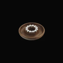 Walnut Silver-Plated Candle Holder